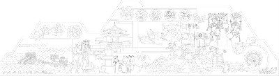 民族團結浮雕雕塑原創手繪設計稿