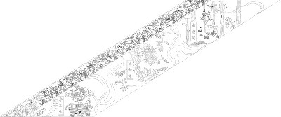 鄉村振興浮雕雕塑原創手繪設計稿