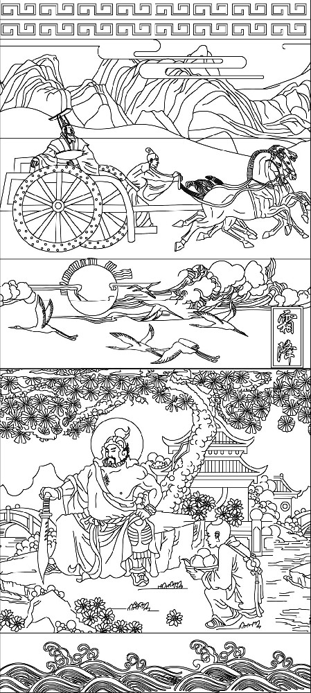 霜降浮雕雕塑原創手繪設計稿